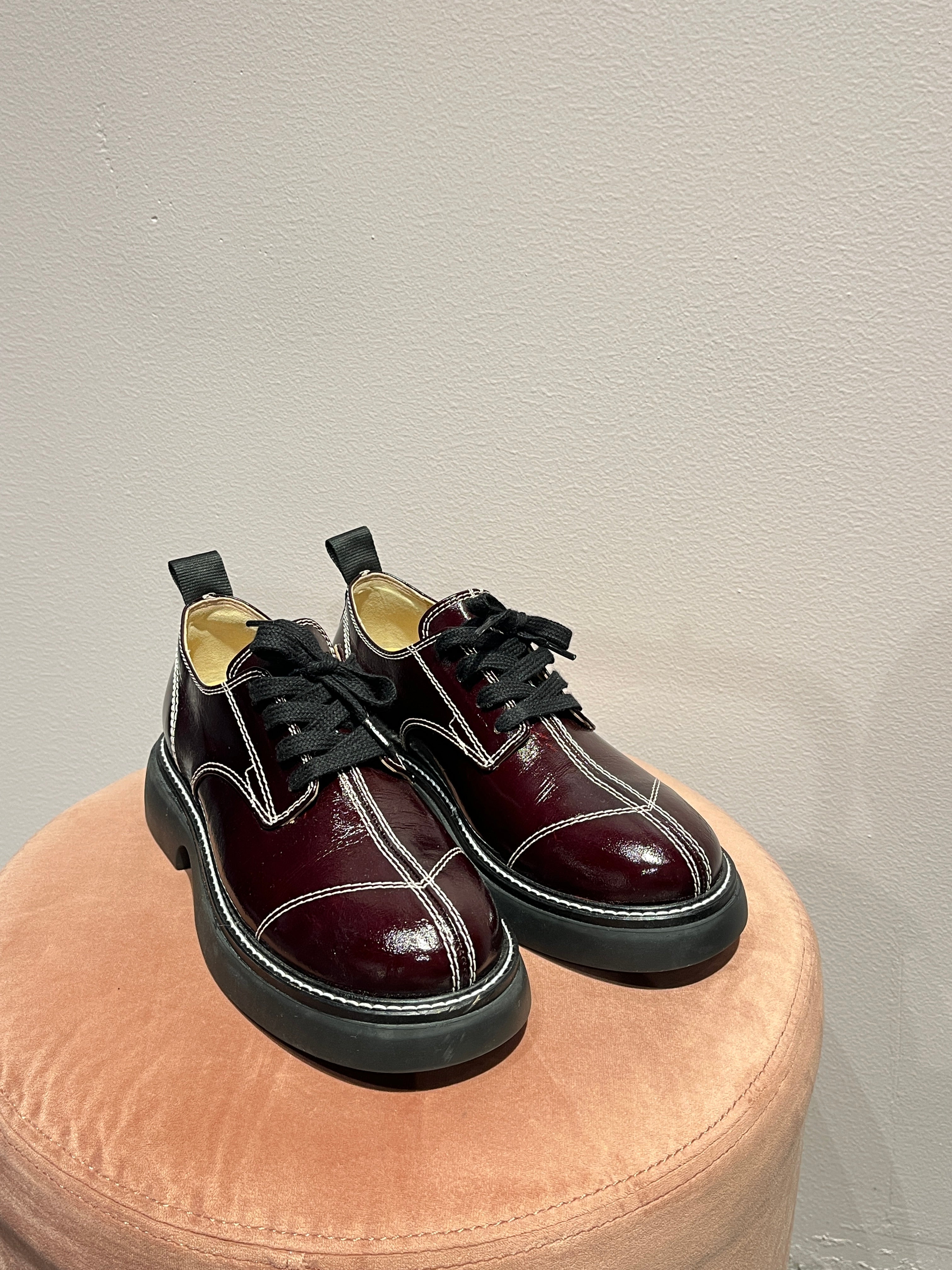 090529 - Ganni - Sneakers - Burgundy - 38 - Image 4