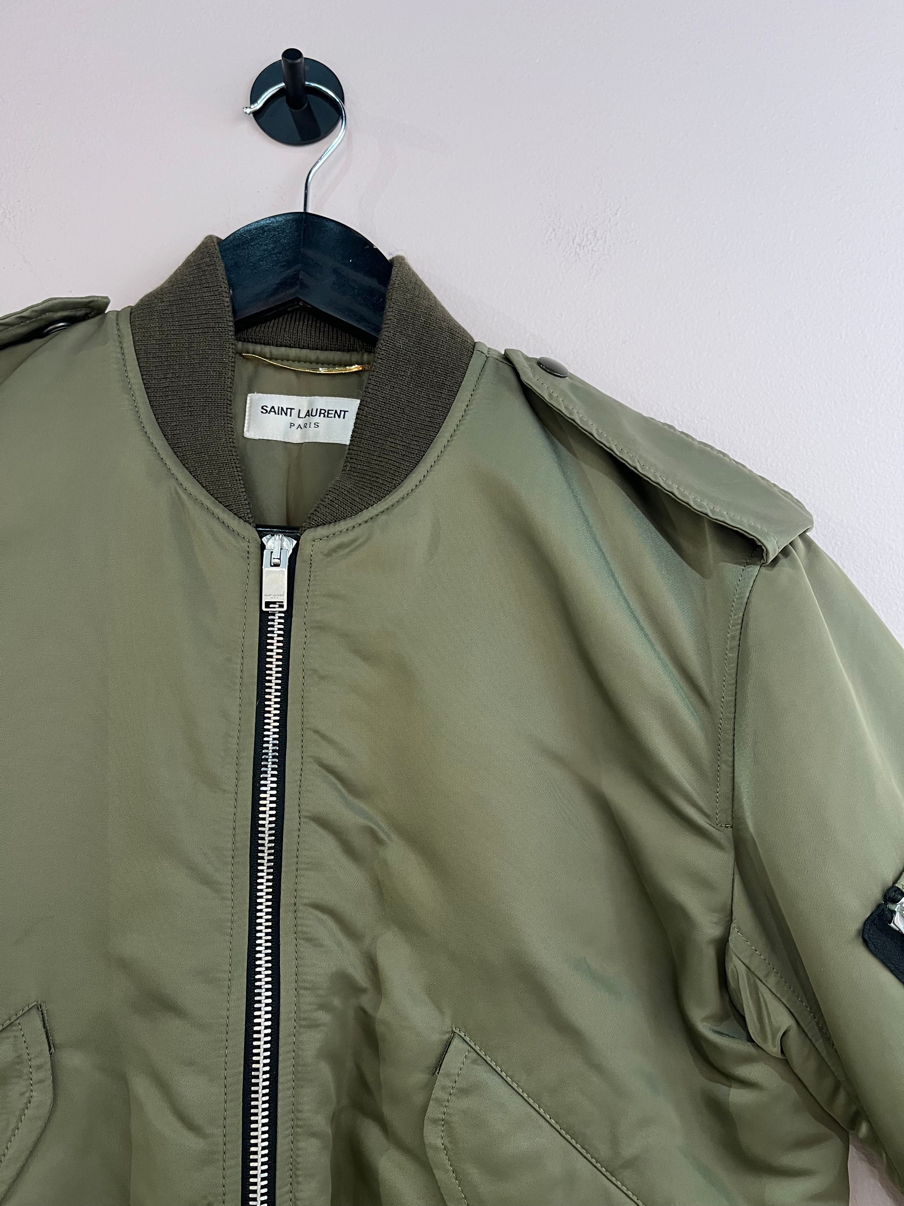 101105 - Saint Laurent - Bomber Jackets - Green - M - Image 2 circular-filename:31_08_2026_8463de12-fe4e-42b5-98c5-dfb89476b6fe_captured_image